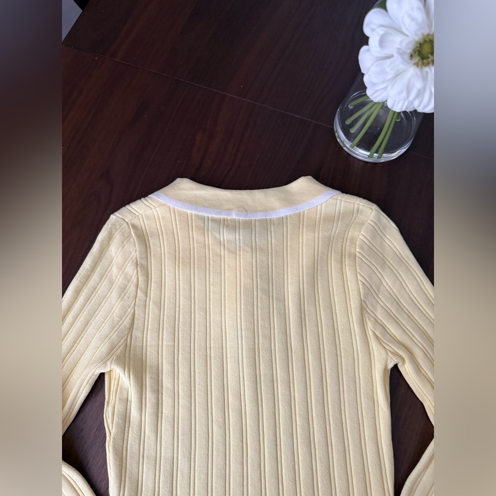 Yellow Ralph Lauren Inspired Rib Knit Sweater - Picture 11 of 11